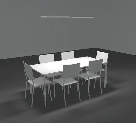 Applications des éclairages linéaires application d'éclairage lampe suspendue