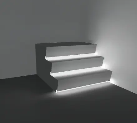 Applications des éclairages linéaires Éclairage des marches