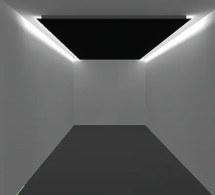 Applications des éclairages linéaires Corniche de plafond avec éclairage orienté vers l'extérieur