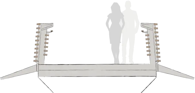 Architektonischer Blickfang Querschnitt Brücke Aalen