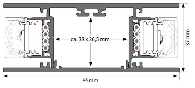 Montageprofile H-Serie Zeichnung H1 Profil