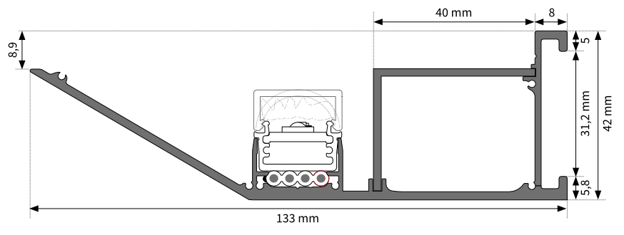 Montageprofile W-Serie Abmessungen W1-Profil