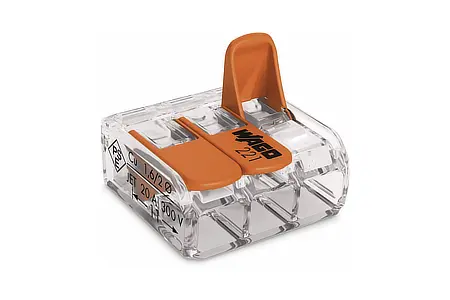 Montageaccessoires Wago 3-polig klemmenblok