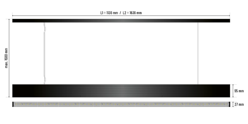 Myalina Myalina LED-hanglamp schets