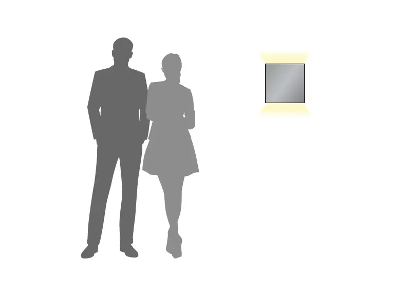 Afmetingen van de Mylotta LED-wandlamp