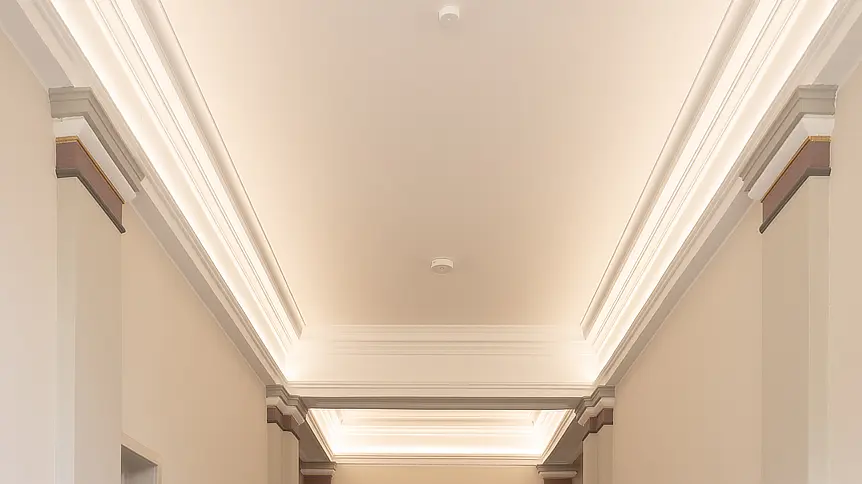 Sfeer van het klooster van Bonlanden met een gewelfd plafond