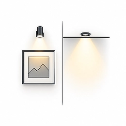 Accentverlichting en algemene verlichting